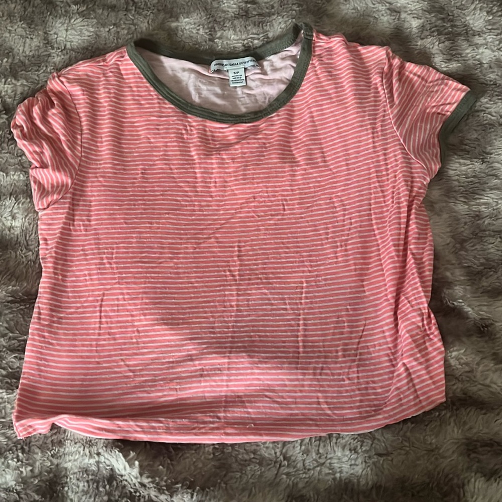 American eagle striped baby tee